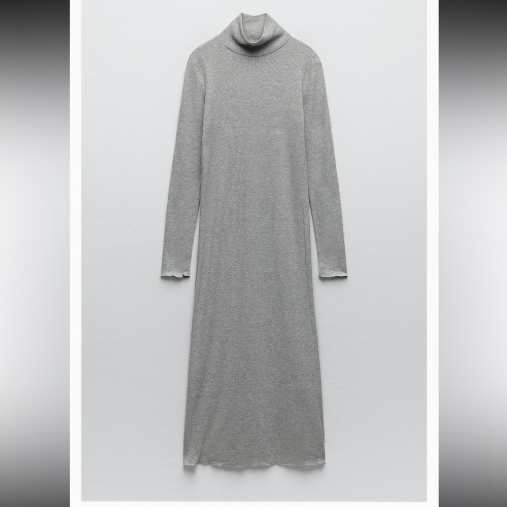 Zara metallic midi dress